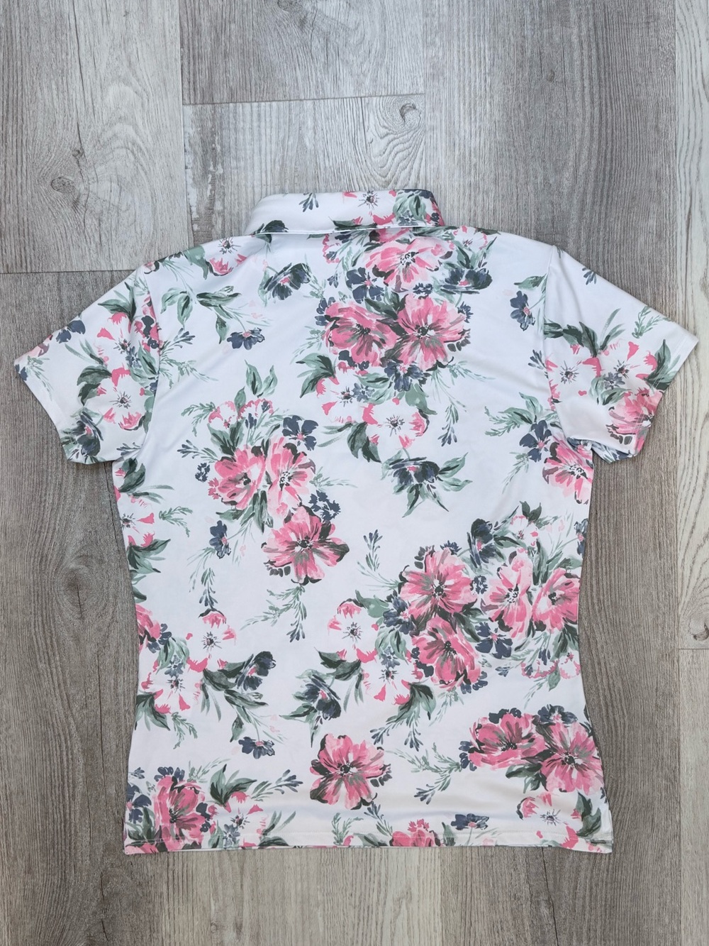 Bad Birdie Spring Showers Women’s Core Performance Polo Size M Golf Floral - Picture 6 of 11
